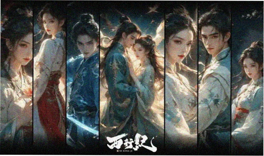 猪八戒影院片单分类贴纸与色卡排版